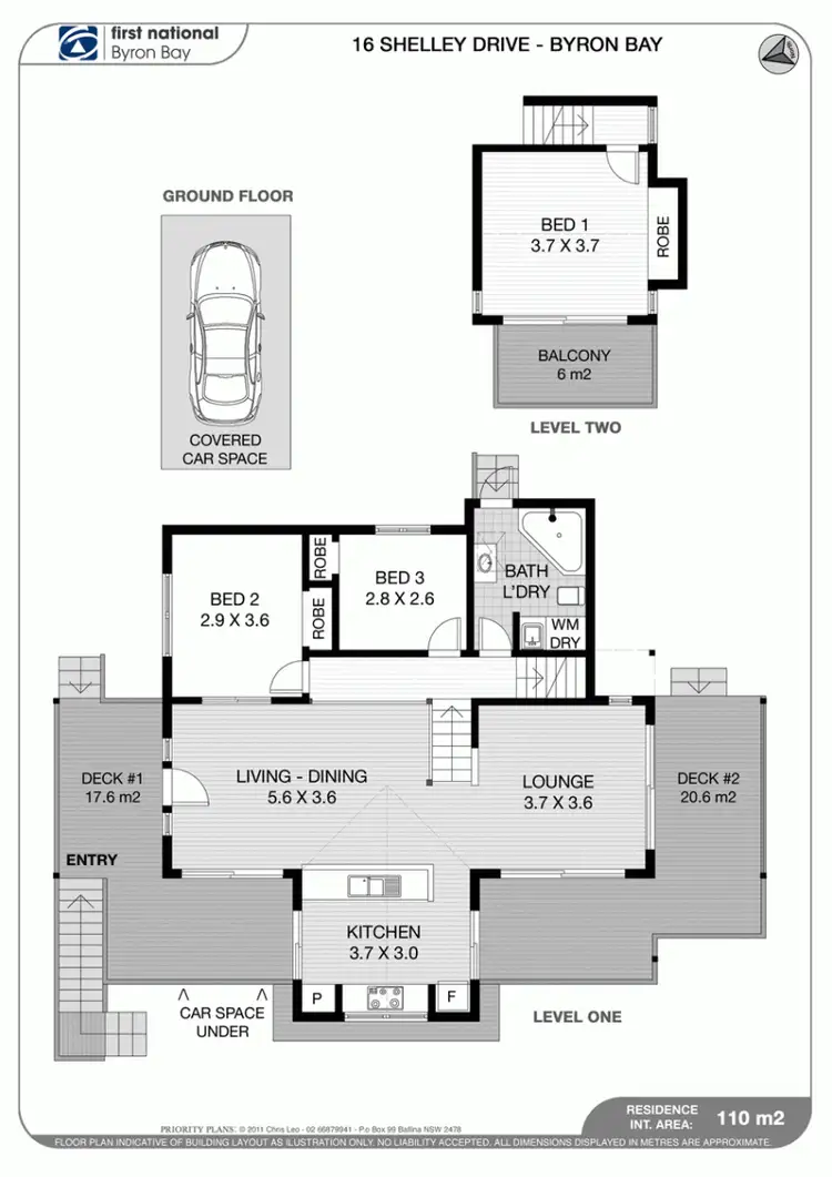 Floorplan of Homely house listing, 16 Shelley Drive, Byron Bay NSW 2481