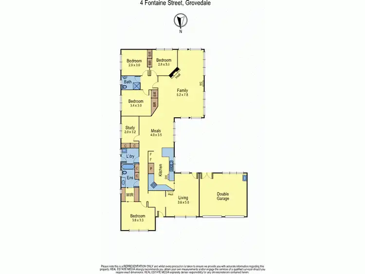 Floorplan of Homely house listing, 4 Fontaine Street, Grovedale VIC 3216