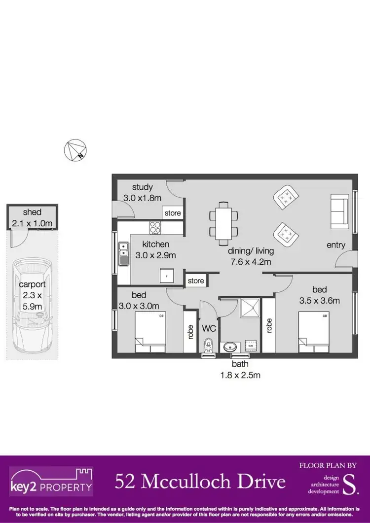 Floorplan of Homely unit listing, 52 McCulloch Drive, Hadspen TAS 7290