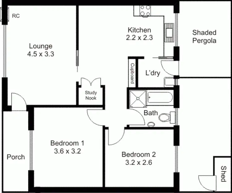 Floorplan of Homely unit listing, 2/64 Boucaut Avenue, Klemzig SA 5087