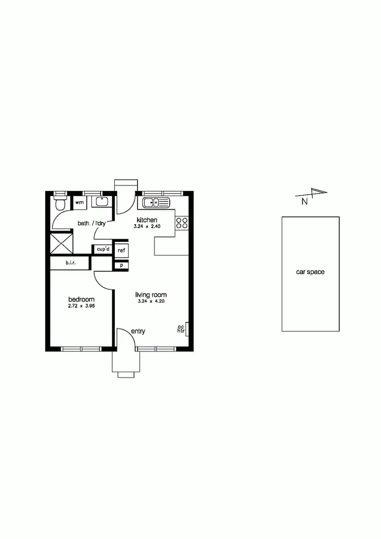 Floorplan of Homely unit listing, 2/47 Curlew Avenue, Altona VIC 3018