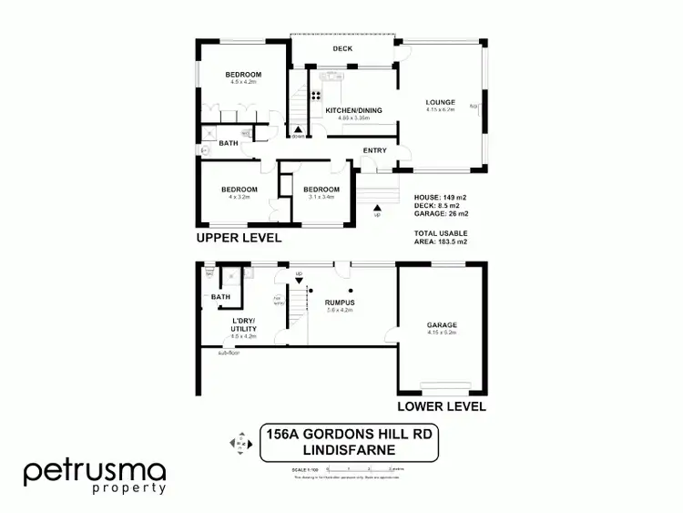Floorplan of Homely house listing, 156A Gordons Hill Road, Lindisfarne TAS 7015