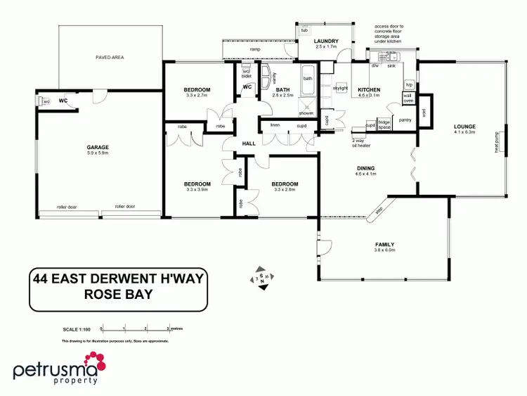 Floorplan of Homely house listing, 44 East Derwent Highway, Rose Bay TAS 7015