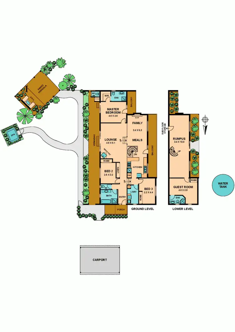 Floorplan of Homely house listing, 4 BADEN DRIVE, Heathcote Junction VIC 3758