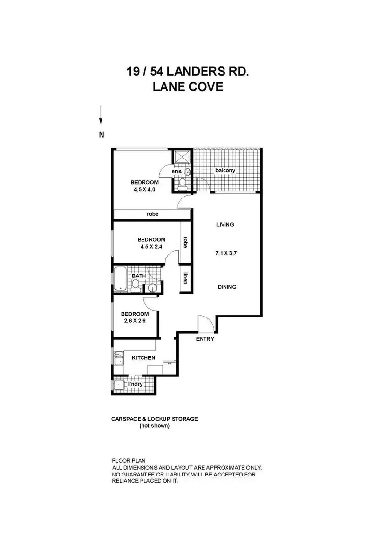 Floorplan of Homely apartment listing, 19/54 Landers Road, Lane Cove NSW 2066