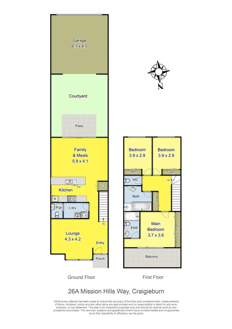 Floorplan of Homely townhouse listing, 26 A Mission Hills Way, Craigieburn VIC 3064