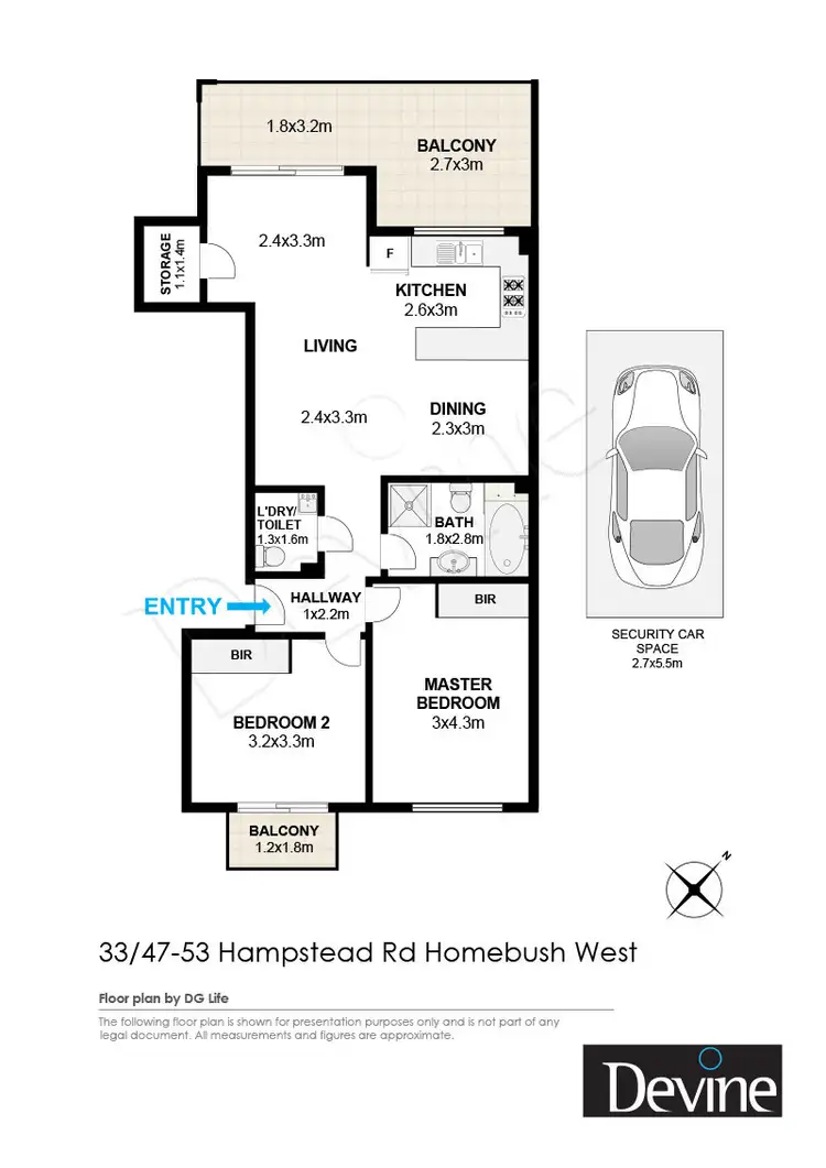Floorplan of Homely apartment listing, 33/47-53 Hampstead Road, Homebush West NSW 2140