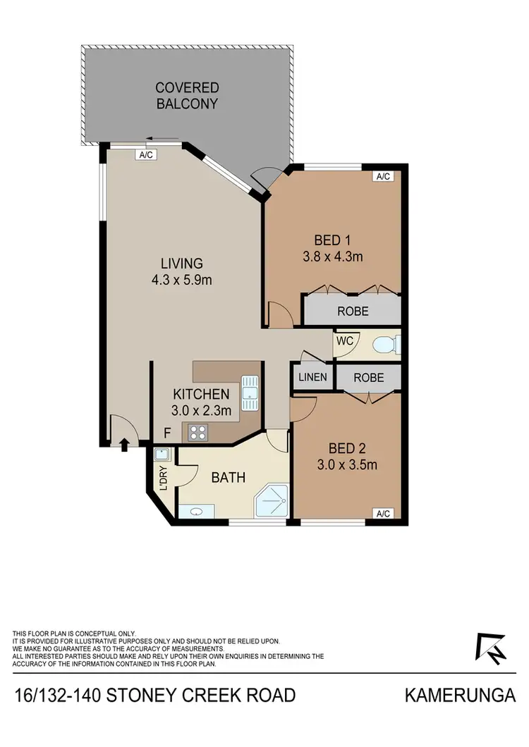 Floorplan of Homely unit listing, 16/132-140 Stoney Creek Road, Kamerunga QLD 4870