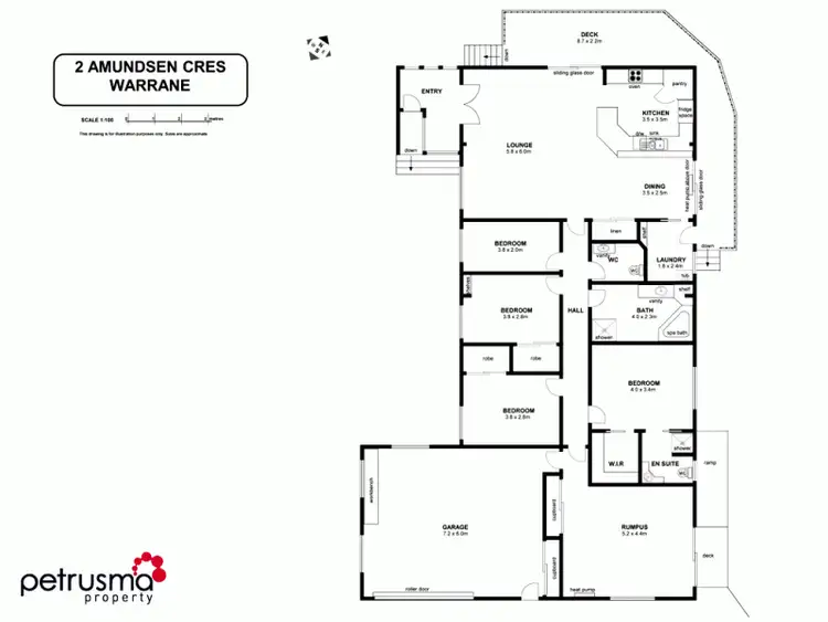 Floorplan of Homely house listing, 2 Amundsen Crescent, Warrane TAS 7018