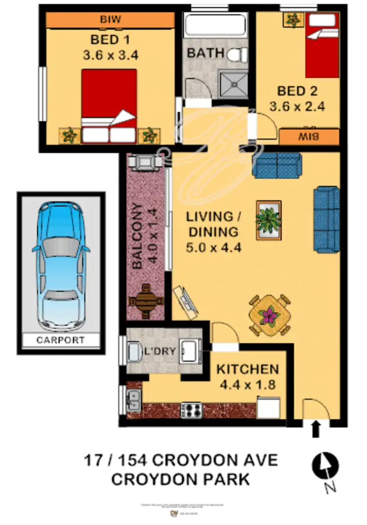 Floorplan of Homely apartment listing, 17/154 Croydon Avenue, Croydon Park NSW 2133