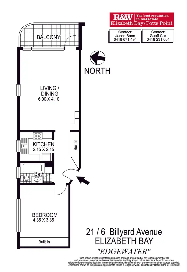 Floorplan of Homely apartment listing, 21/6 Billyard Avenue, Elizabeth Bay NSW 2011