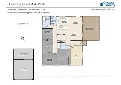 Floorplan of Homely house listing, 5 Coolong Court, Ashmore QLD 4214