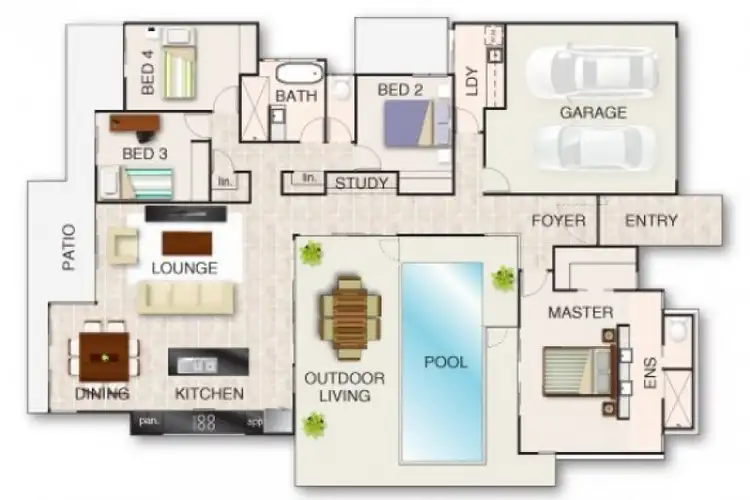 Floorplan of Homely house listing, 23 Vanillalily Close, Banksia Beach QLD 4507