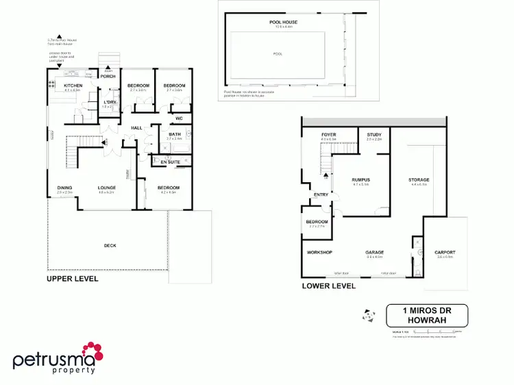 Floorplan of Homely house listing, 1 Miros Drive, Howrah TAS 7018