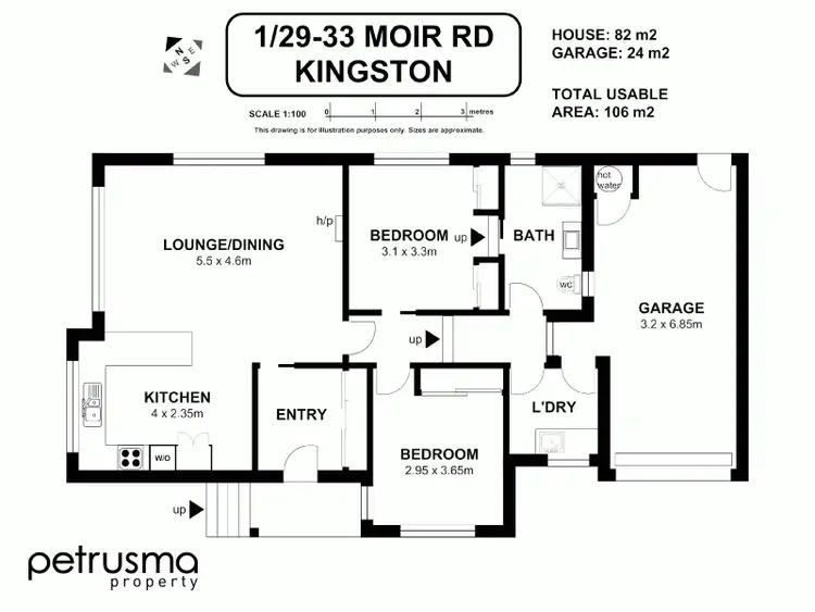 Floorplan of Homely house listing, 1/29-33 Moir Road, Kingston TAS 7050