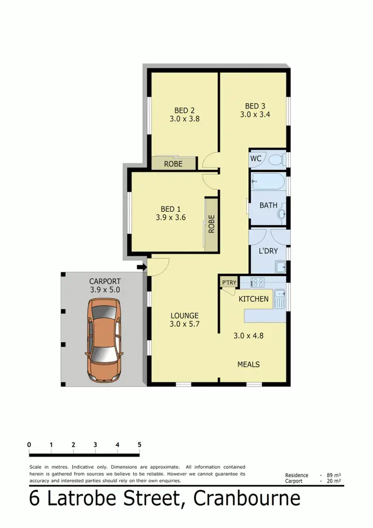 Floorplan of Homely house listing, 6 LATROBE STREET, Cranbourne VIC 3977
