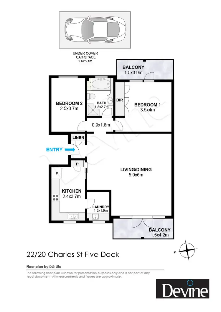 Floorplan of Homely apartment listing, 22/20 Charles Street, Five Dock NSW 2046