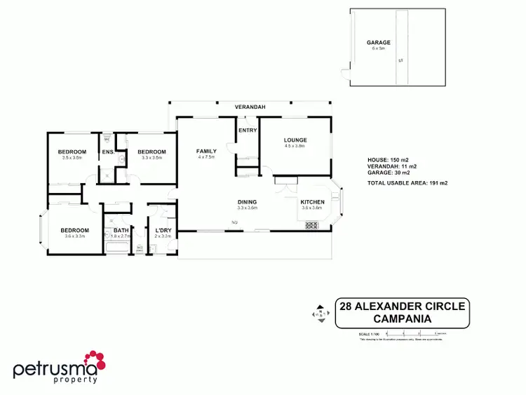 Floorplan of Homely house listing, 28 Alexander Circle, Campania TAS 7026