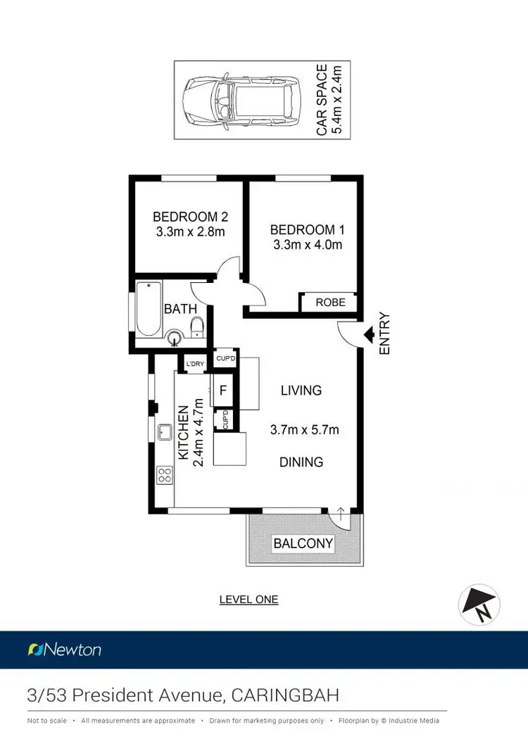 Floorplan of Homely apartment listing, 3/53 President Avenue, Caringbah NSW 2229