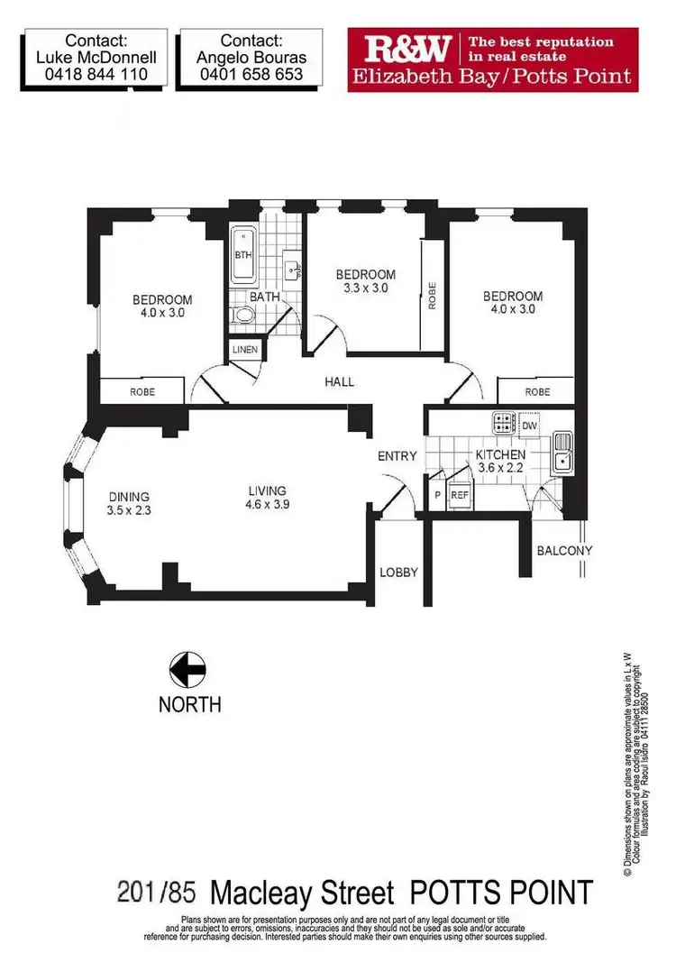 Floorplan of Homely apartment listing, 201/85 Macleay Street, Potts Point NSW 2011
