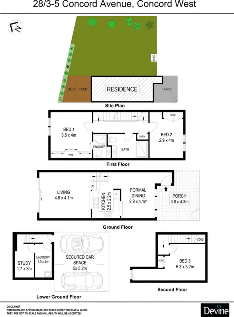 Floorplan of Homely townhouse listing, 28/3-5 Concord Avenue (Enter from King St), Concord West NSW 2138