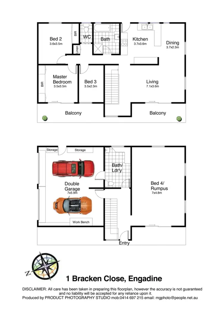 Floorplan of Homely house listing, 1 Bracken Close, Engadine NSW 2233