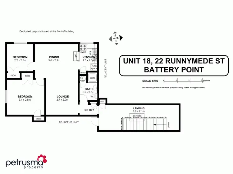 Floorplan of Homely unit listing, 18/22 Runnymede Street, Battery Point TAS 7004