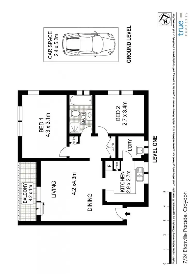 Floorplan of Homely apartment listing, 7/24 Etonville Parade, Croydon NSW 2132