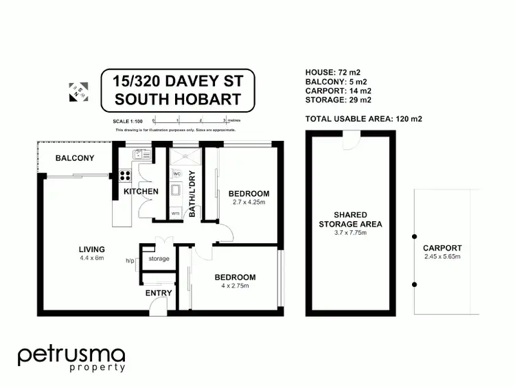 Floorplan of Homely apartment listing, 15/320 Davey Street, South Hobart TAS 7004