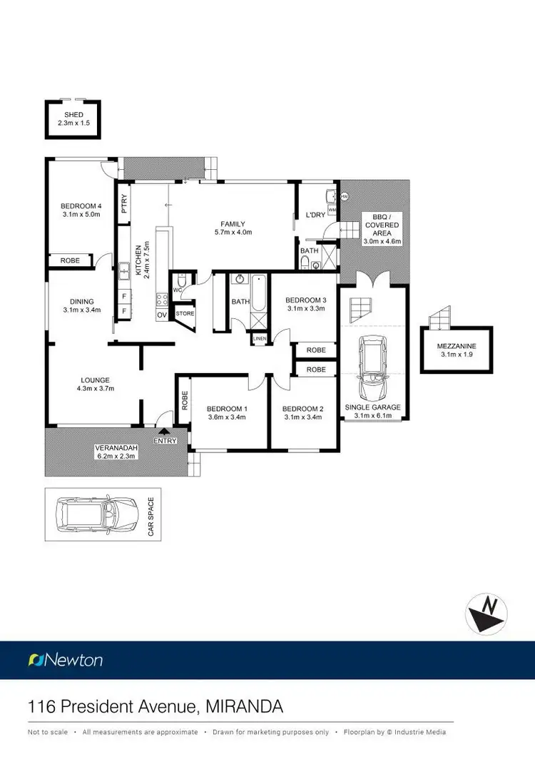 Floorplan of Homely house listing, 116 President Avenue, Miranda NSW 2228