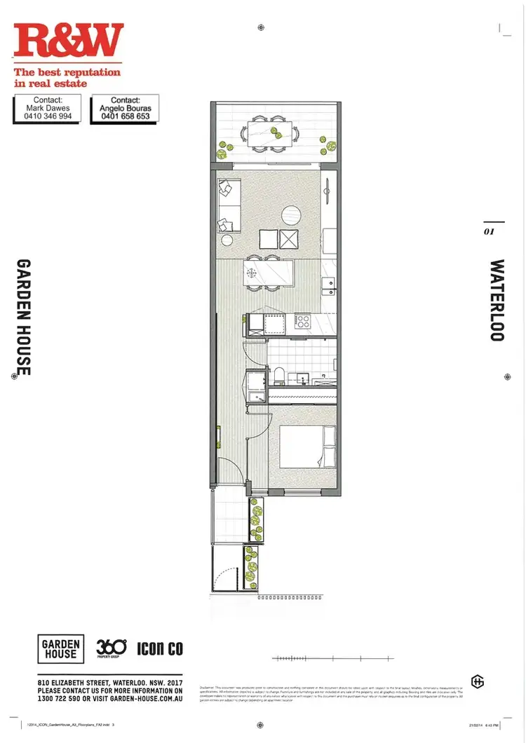 Floorplan of Homely apartment listing, C322/810-822 Elizabeth Street, Waterloo NSW 2017