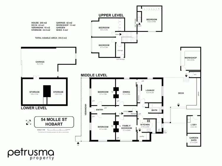Floorplan of Homely house listing, 54 Molle Street, Hobart TAS 7000
