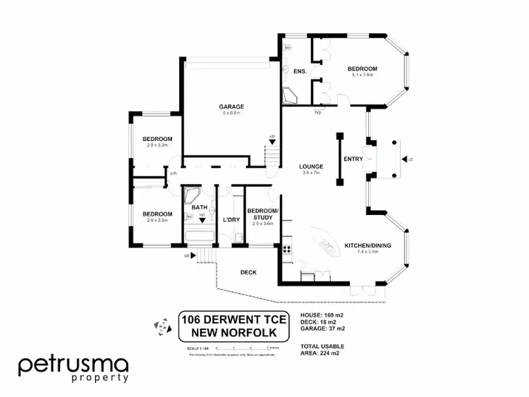 Floorplan of Homely house listing, 106 Derwent Terrace, New Norfolk TAS 7140