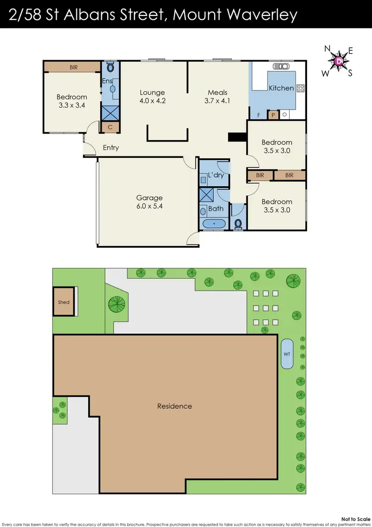 Floorplan of Homely townhouse listing, 2/58 St Albans, Mount Waverley VIC 3149