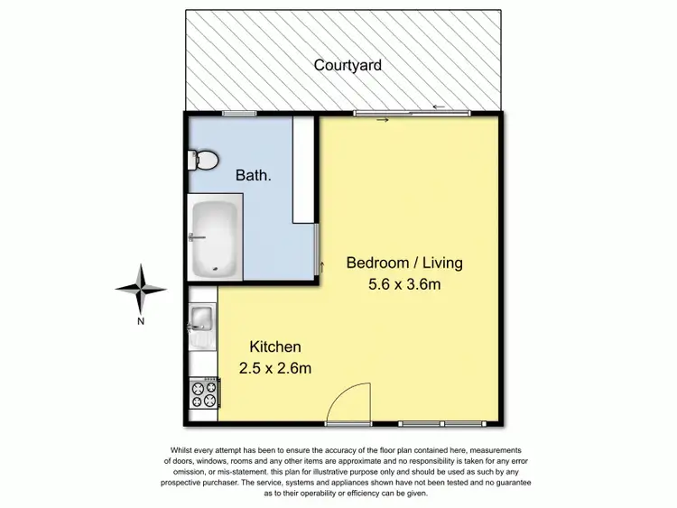 Floorplan of Homely unit listing, Unit 1/1 Newcombe Street, Marengo VIC 3233