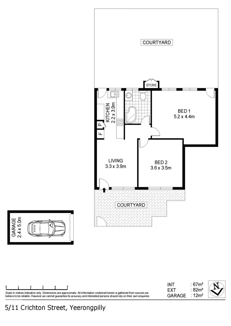 Floorplan of Homely unit listing, 5/11 Crichton Street, Yeerongpilly QLD 4105