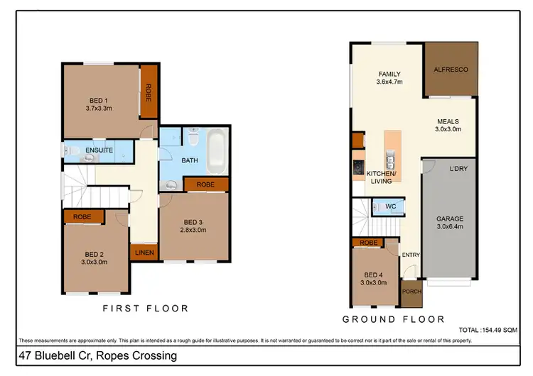 Floorplan of Homely house listing, 47 Bluebell Crescent, Ropes Crossing NSW 2760