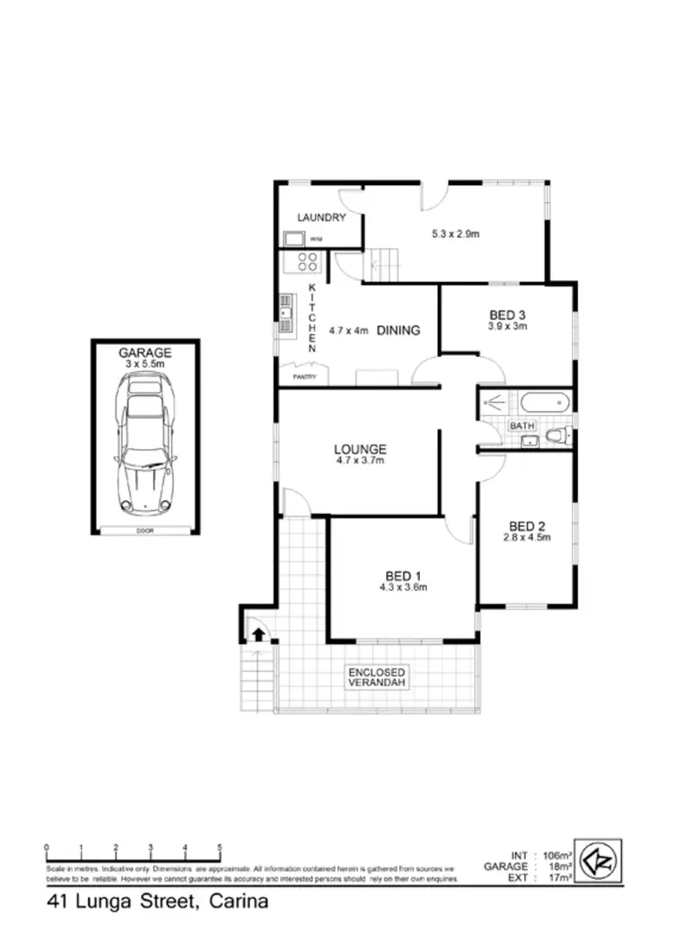 Floorplan of Homely house listing, 41 Lunga Street, Carina QLD 4152