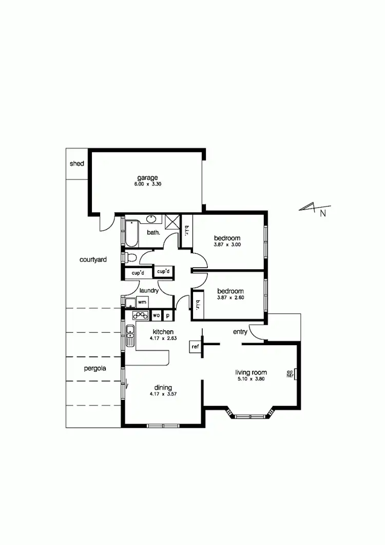 Floorplan of Homely unit listing, 1/34 Romawi Street, Altona VIC 3018