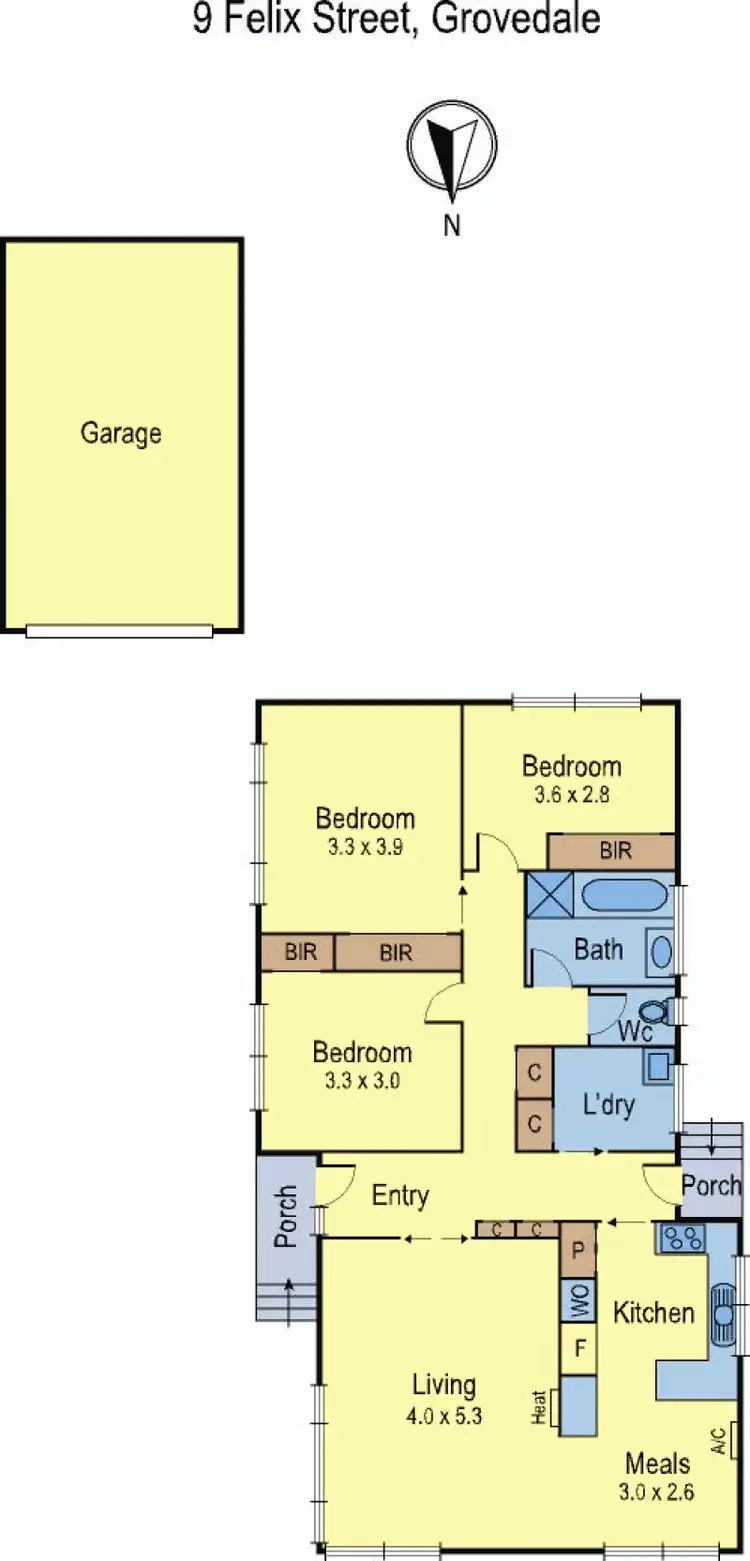 Floorplan of Homely house listing, 9 Felix Street, Grovedale VIC 3216