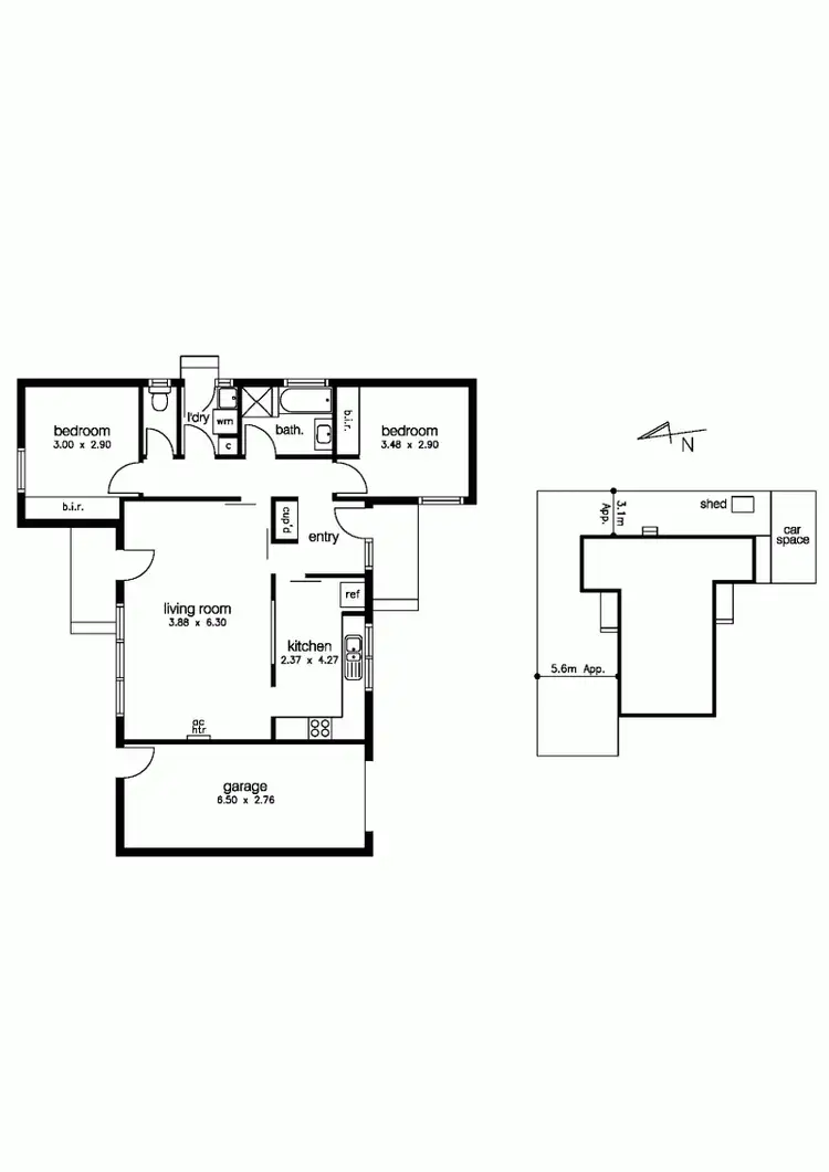 Floorplan of Homely unit listing, 3/60 Grieve Parade, Altona VIC 3018