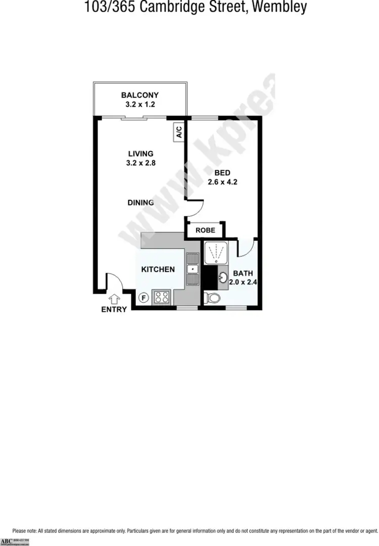 Floorplan of Homely unit listing, 103/365 Cambridge, Wembley WA 6014