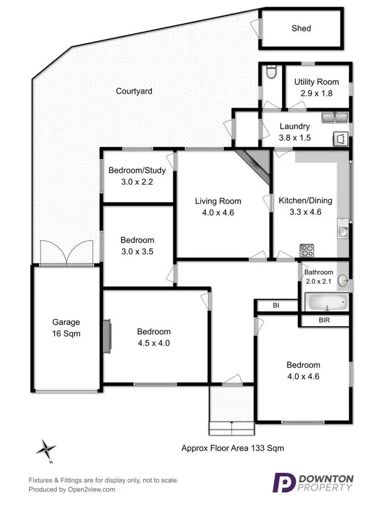 Floorplan of Homely house listing, 1/34 Pedder Street, New Town TAS 7008