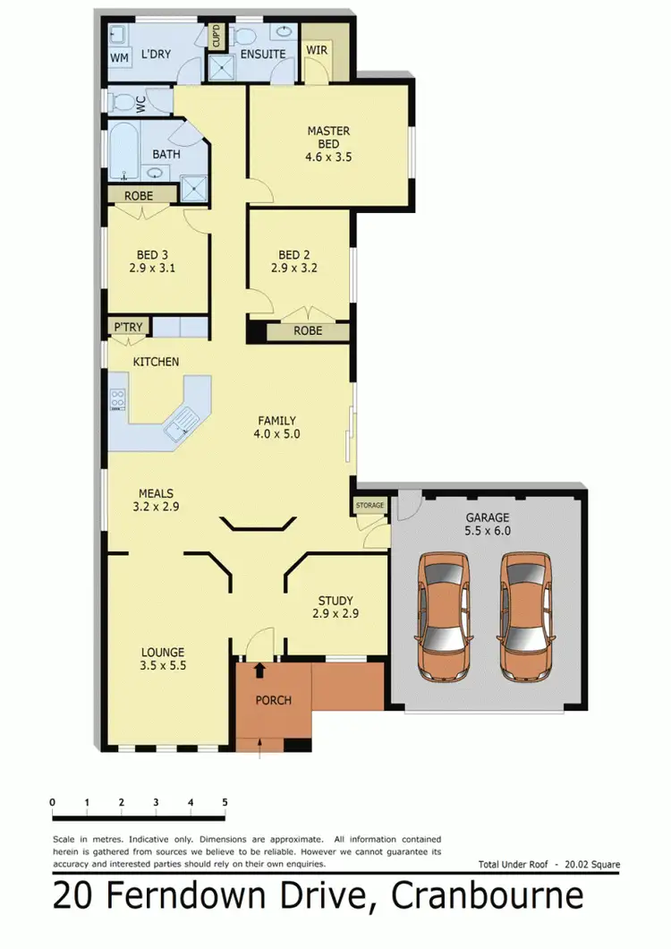 Floorplan of Homely house listing, 20 FERNDOWN DRIVE, Cranbourne VIC 3977