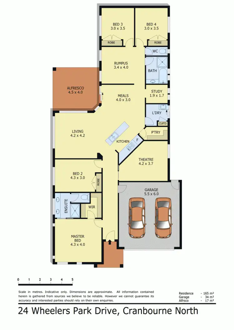 Floorplan of Homely house listing, 24 WHEELERS PARK DRIVE, Cranbourne North VIC 3977