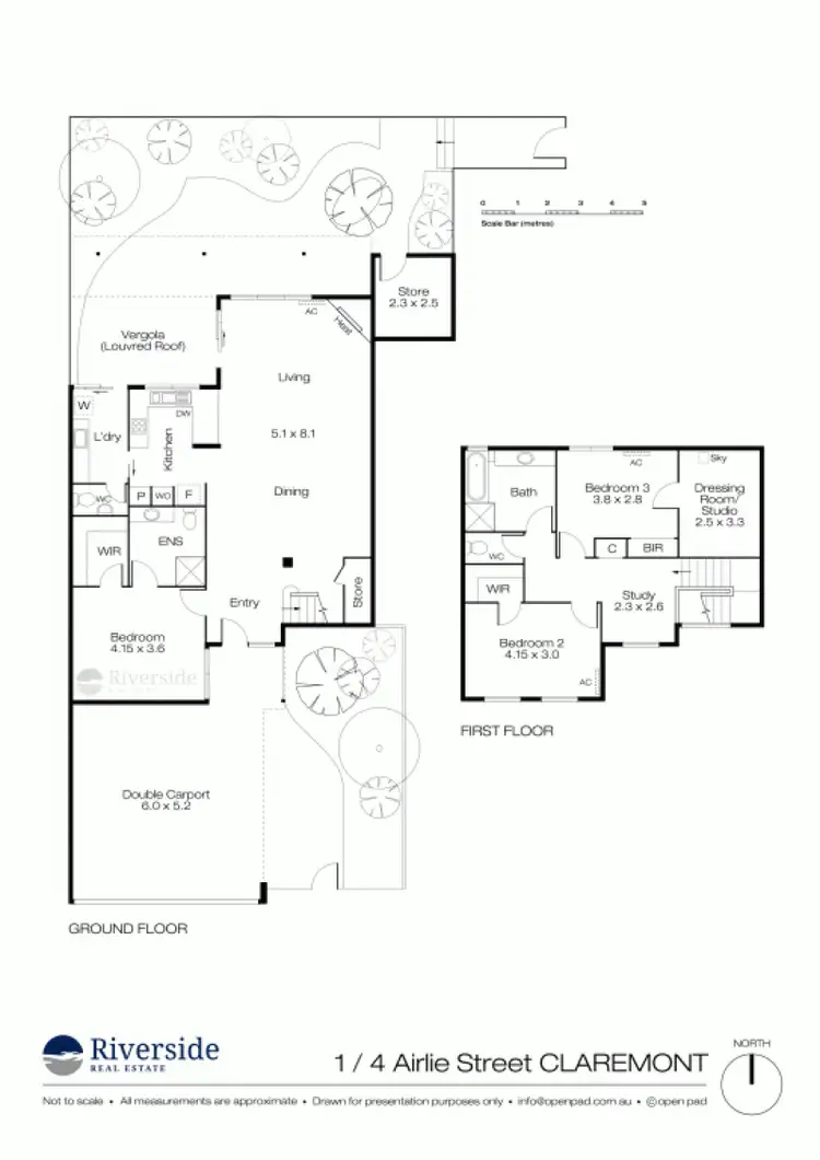 Floorplan of Homely townhouse listing, 1/4 Airlie Street, Claremont WA 6010