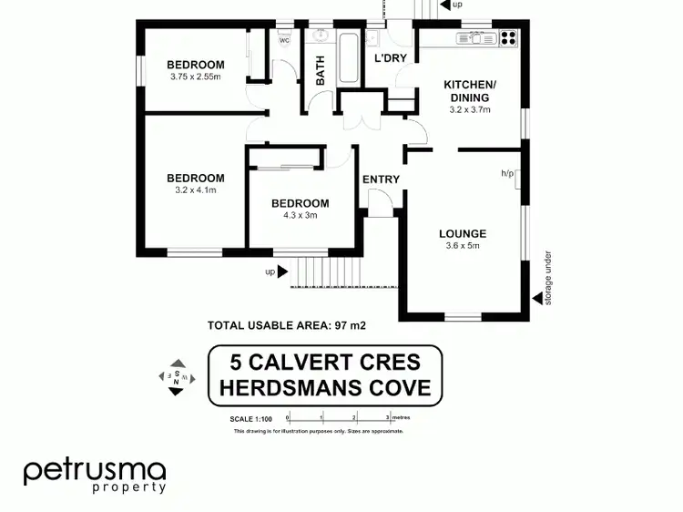 Floorplan of Homely house listing, 5 Calvert Cres, Herdsmans Cove TAS 7030