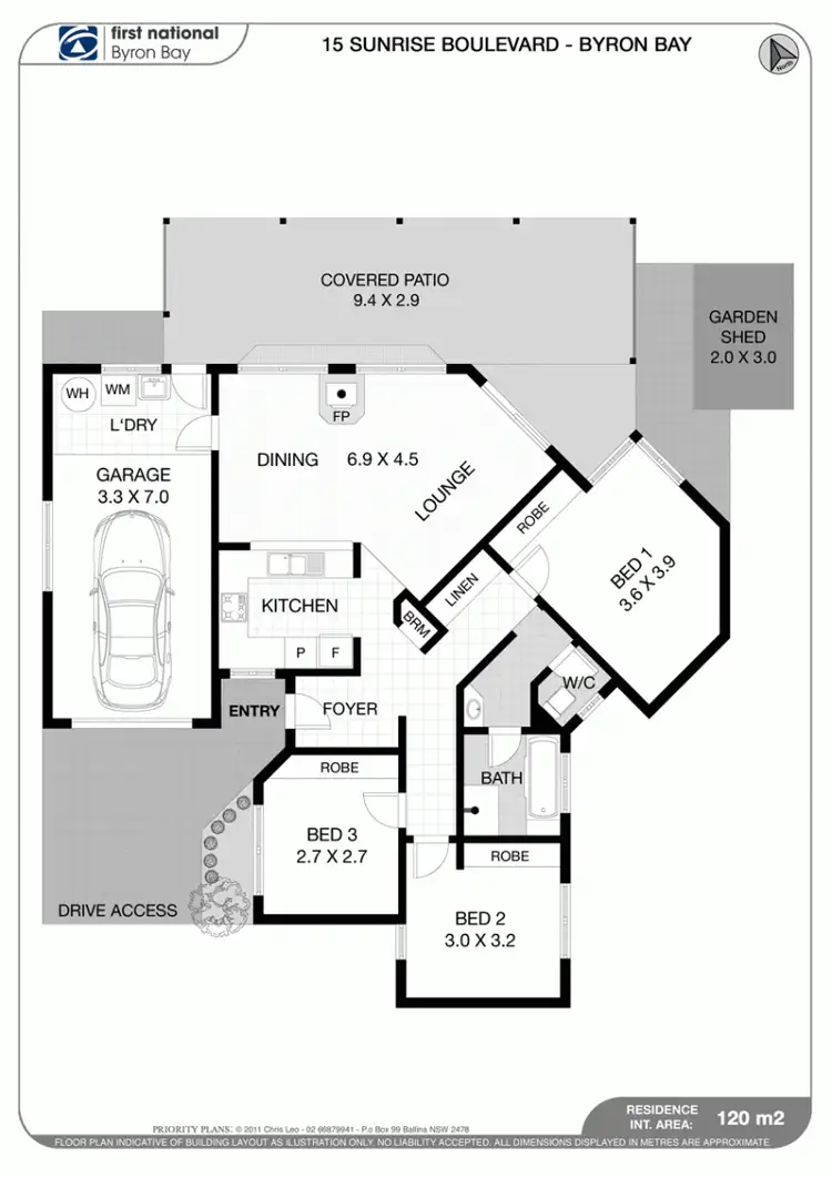 Floorplan of Homely house listing, 15 Sunrise Boulevarde, Byron Bay NSW 2481
