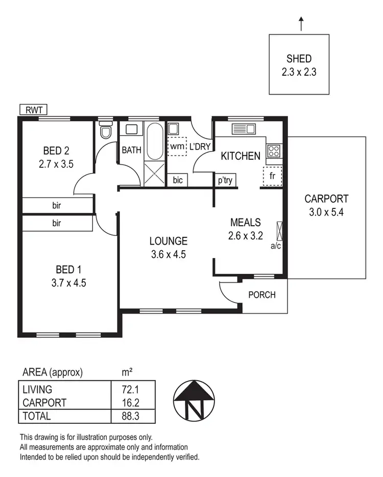 Floorplan of Homely unit listing, 16/31 Epstein Drive, Morphett Vale SA 5162