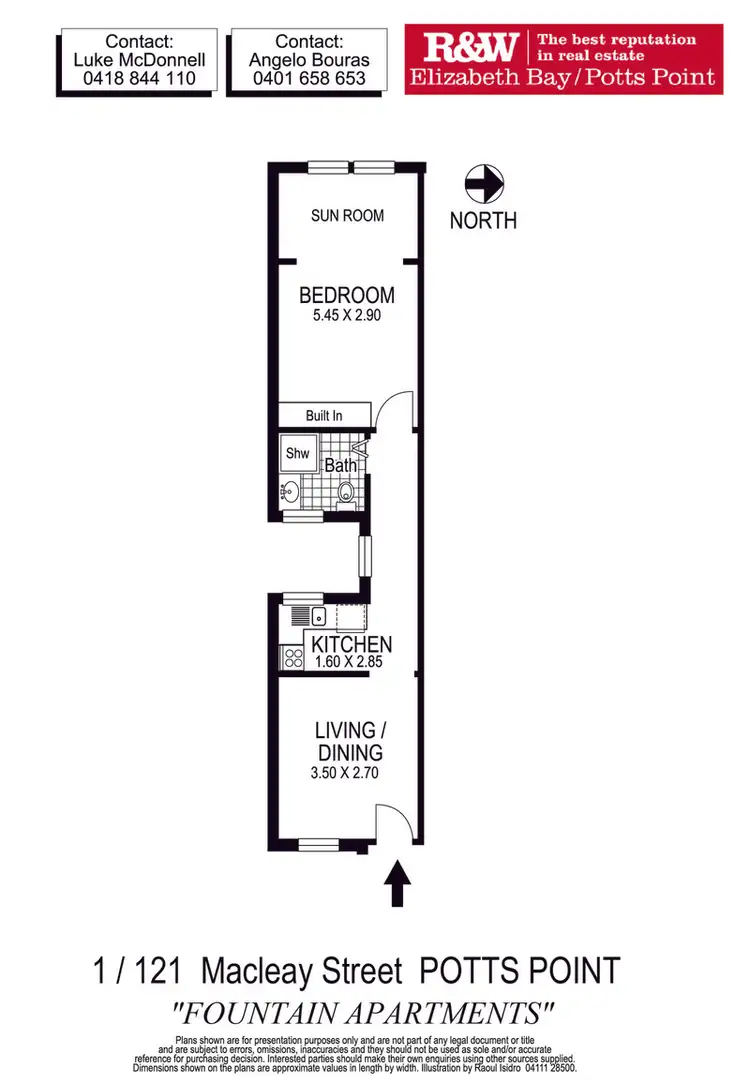 Floorplan of Homely apartment listing, 1/121 Macleay Street, Potts Point NSW 2011